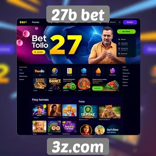 Interface do usuário no 27b bet é intuitiva e funcional